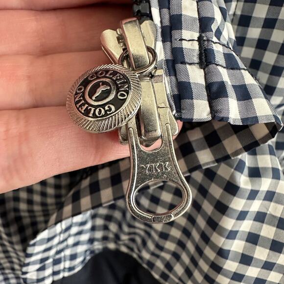 golfino germany women’s large navy check full zip golf jacket european style - Picture 3 of 16